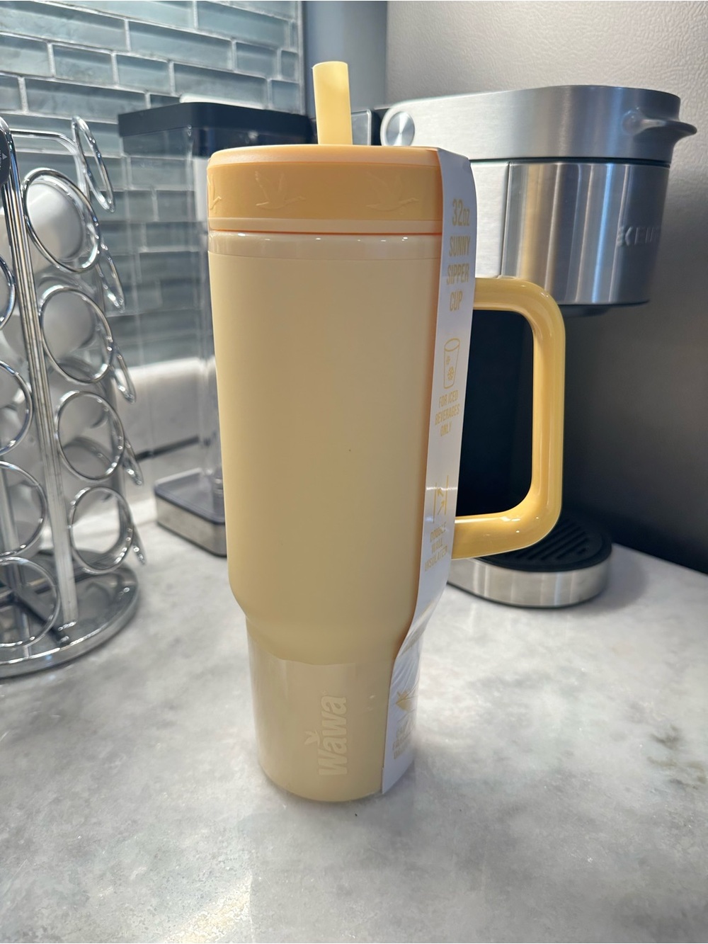 WAWA 2026 Summer Sunny Sipper Double Walled Insulated 32oz Yellow Cup Tumbler
